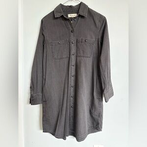 Madewell Charcoal Denim Shirt Dress